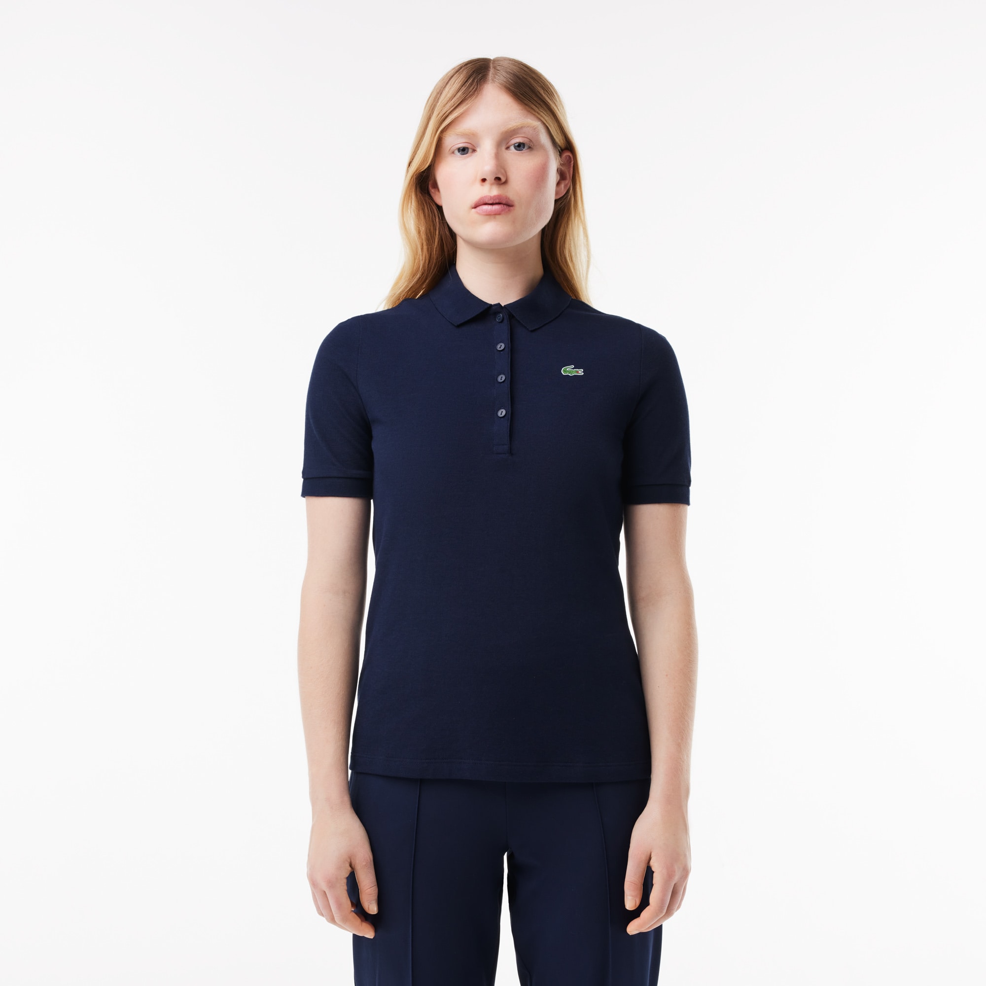 Polo femme slim fit Golf Lacoste SPORT ultra-dry en coton biologique Manches Courtes - Bleu - Lacoste - Femme