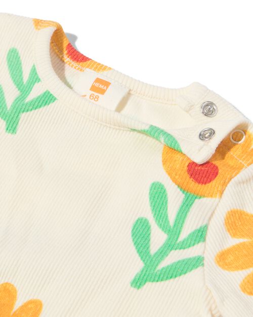 t-shirts côtelés pour bébé - 2 pièces rose pâle