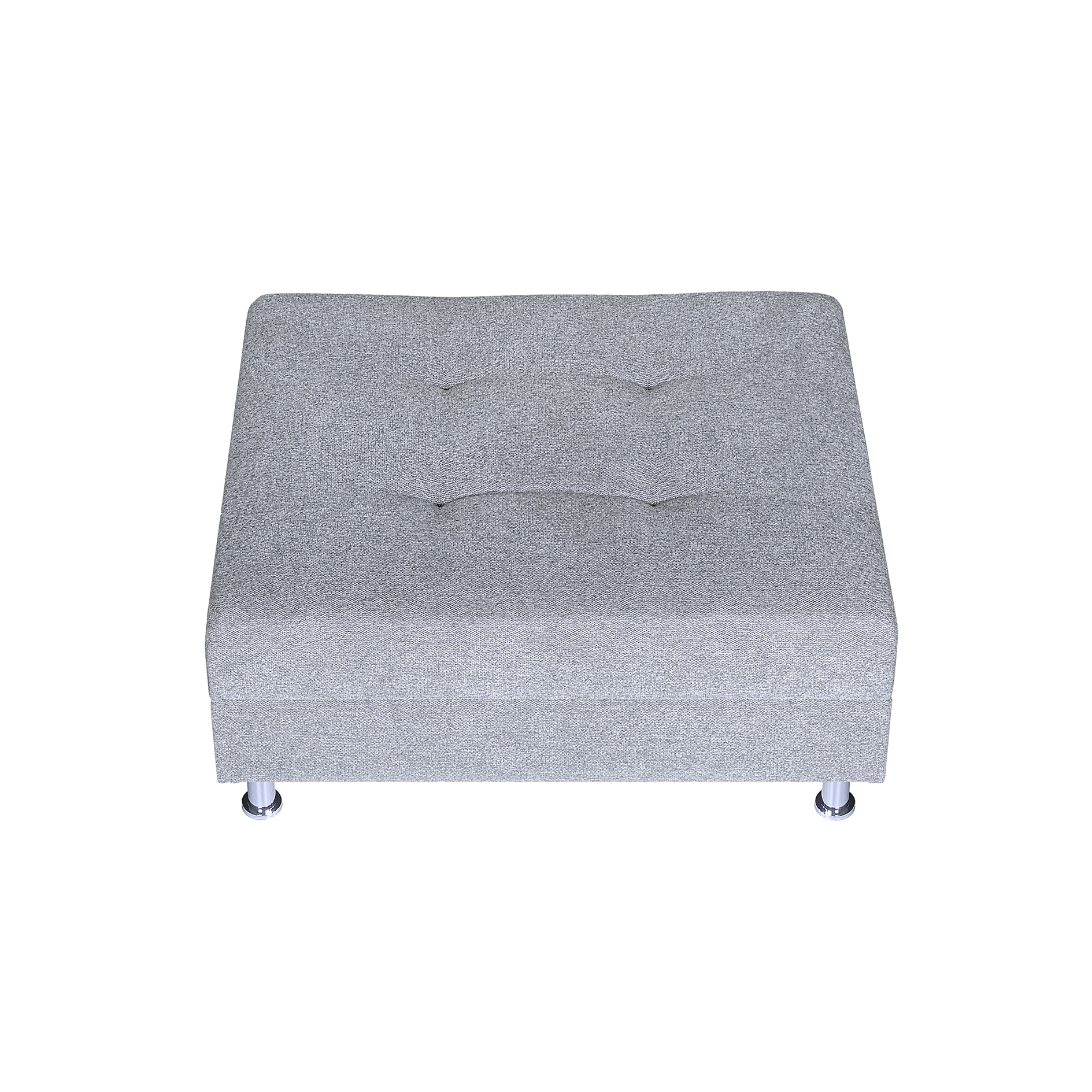 Hocker - silber - Strukturgewebe - Federkern