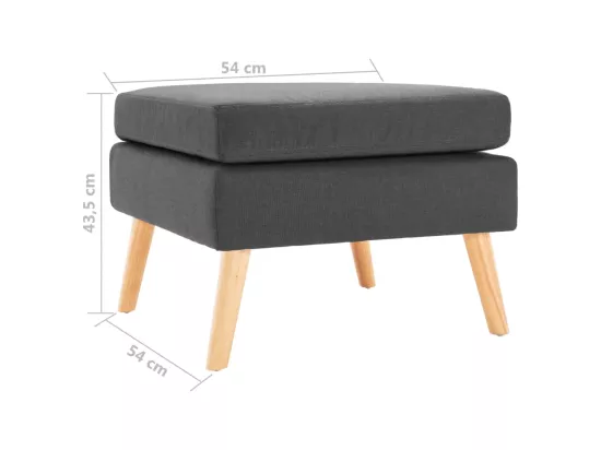 Repose-pied Gris foncé Tissu