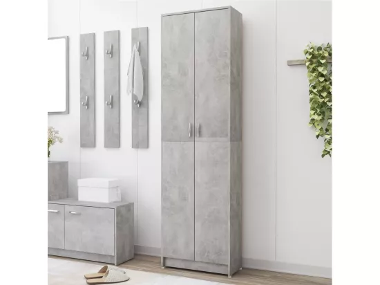Garde-robe de couloir Gris béton 55x25x189 cm Bois d'ingénierie