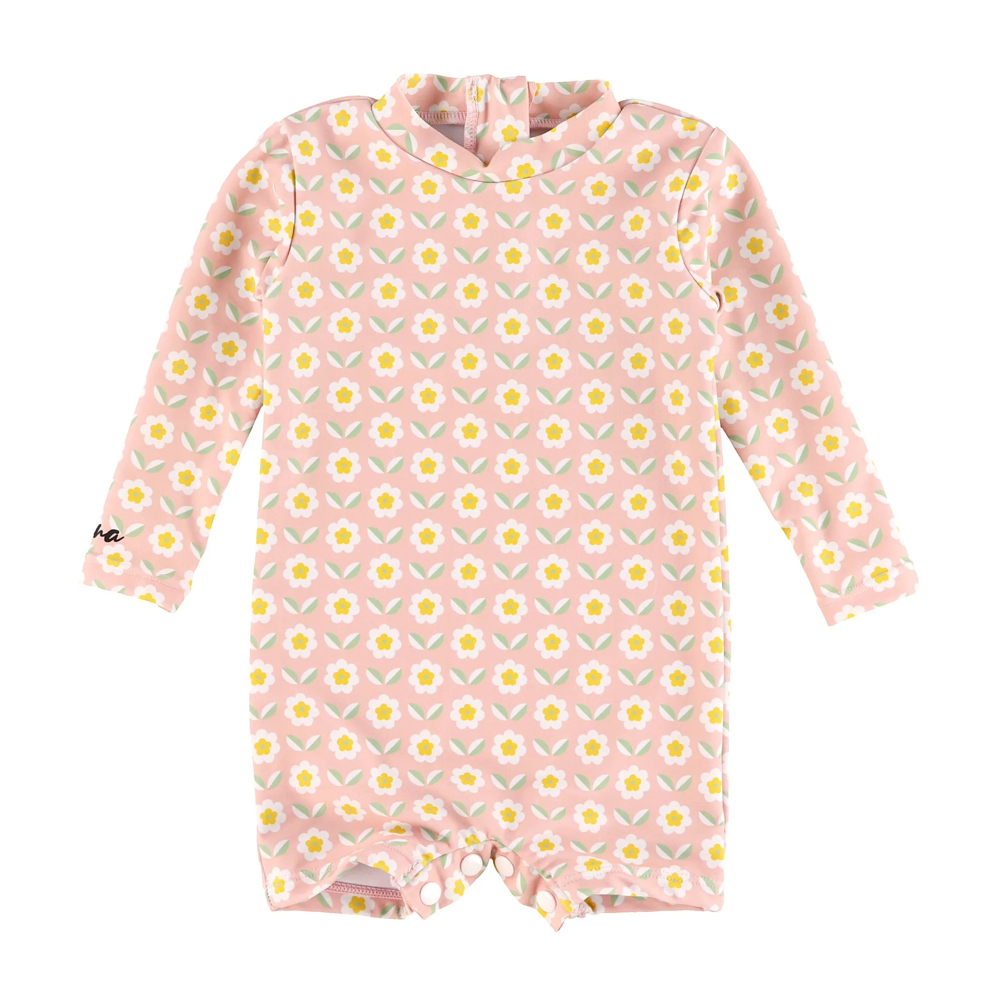 Nana The Brand Maillot UV Manches Longues Pinky Flowers 3-24mois