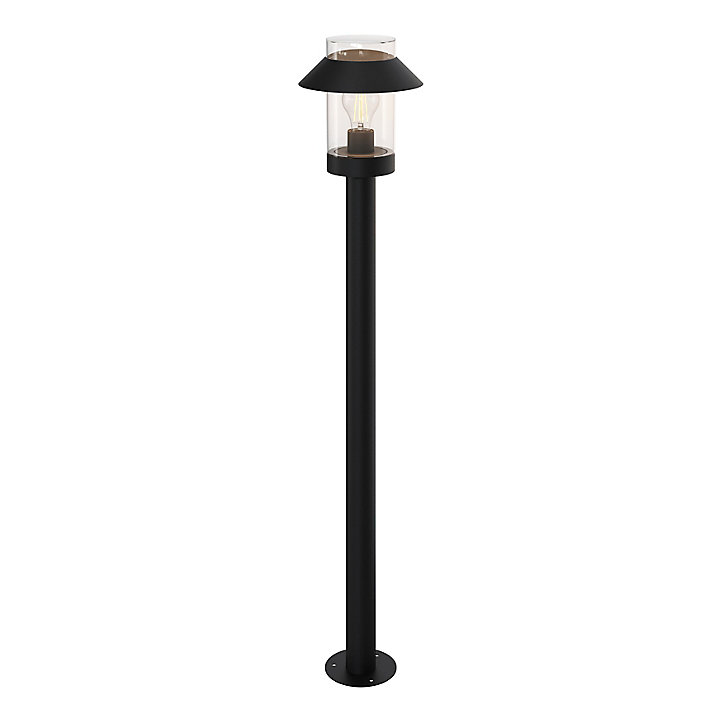 Potelet Caprera taille M E27 25W IP44 GoodHome noir