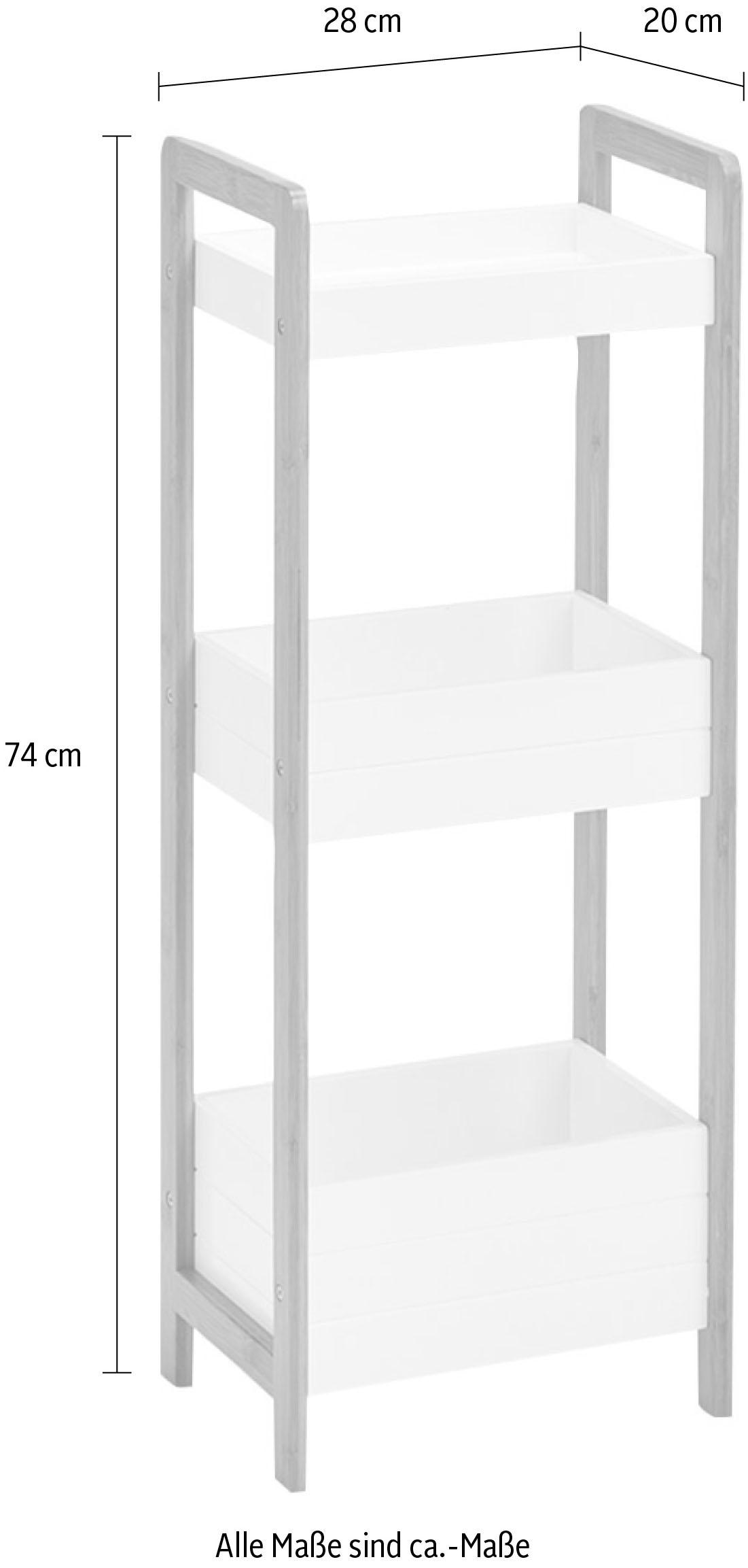 Zeller Present Ablageregal aus hochwertigem Bambus und MDF