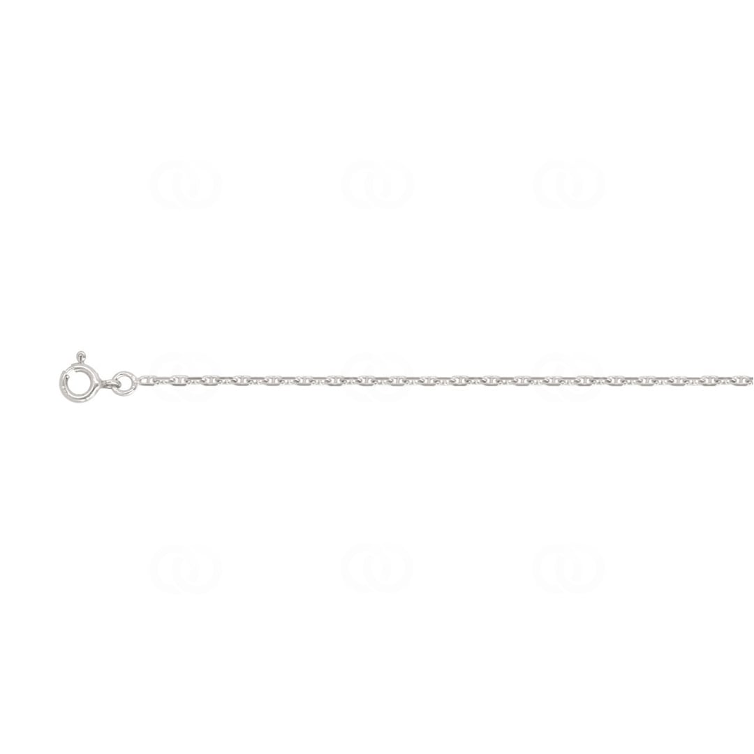 Fusskette Schiffsanker 925 Silber rhodiniert 26cm