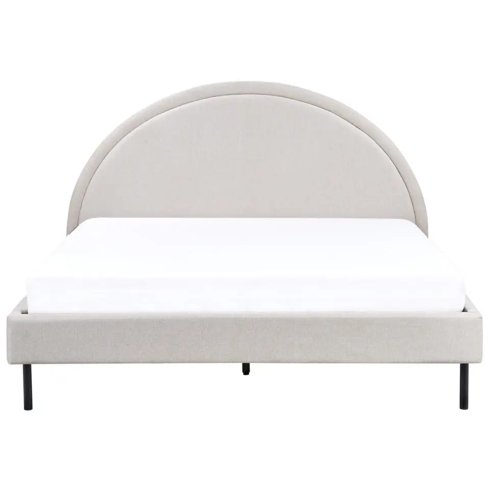 MARGUT - Bed - Lichtbeige - 160 x 200 cm - Polyester