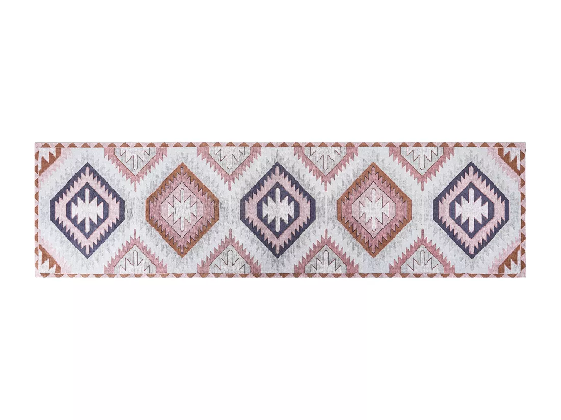 Tapis multicolore en coton 80 x 300 cm BESLER