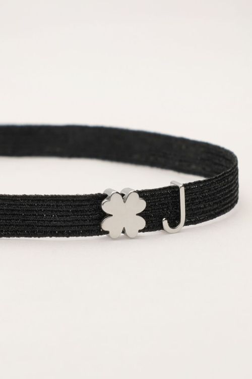 Elastieken armband basic glitter