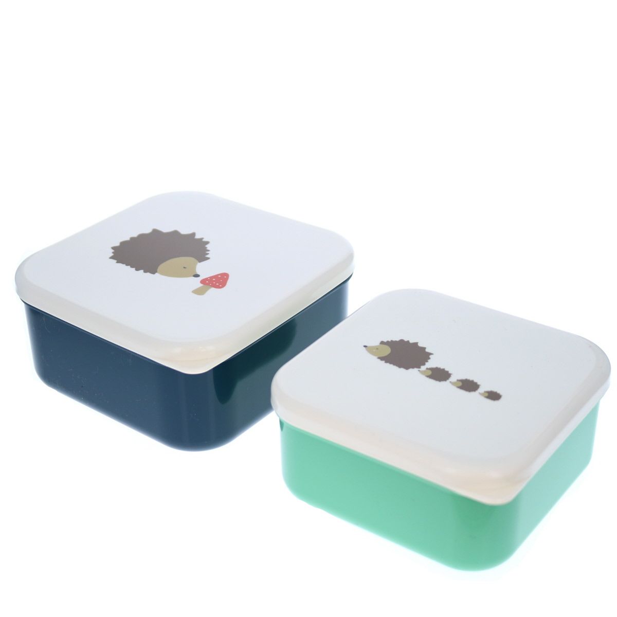 Lot de 2 boîtes à goûter Hérisson Pause goûter