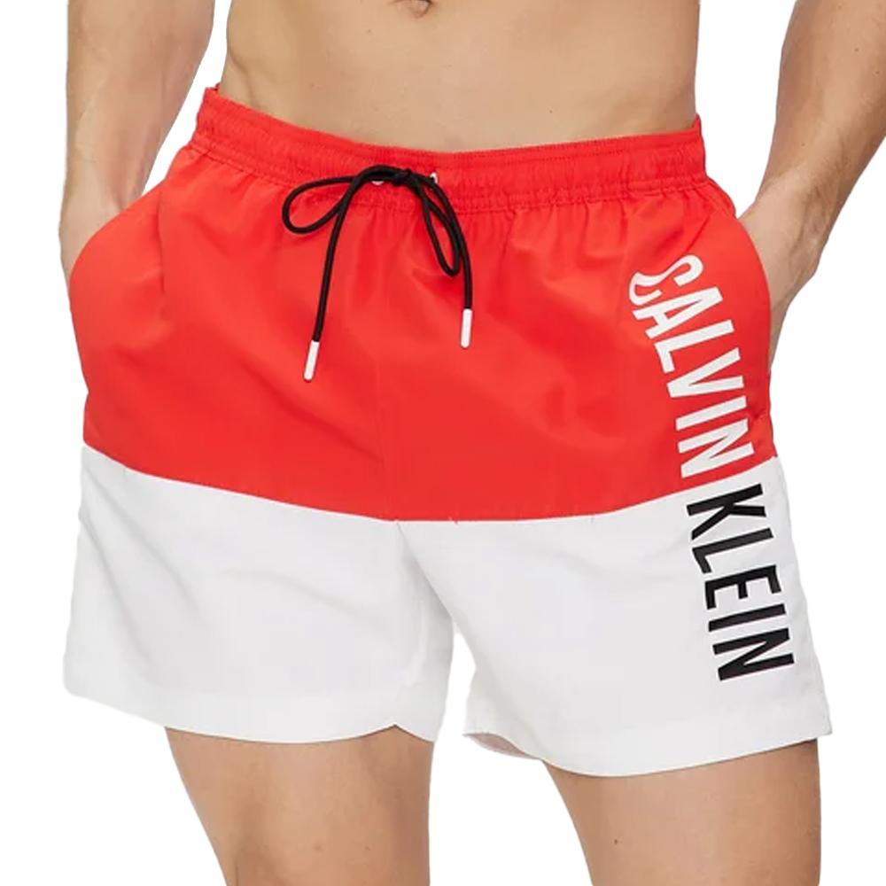 Calvin Klein Jeans Short de bain Rouge/Blanc Homme Calvin Klein Jeans KM0KM00994