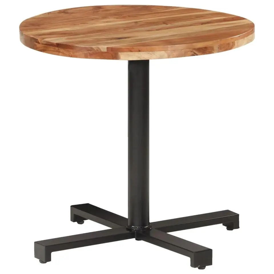 vidaXL - Bistrotafel - Bruin - Acaciahout - Ø 80 x 75 cm - 1 pcs