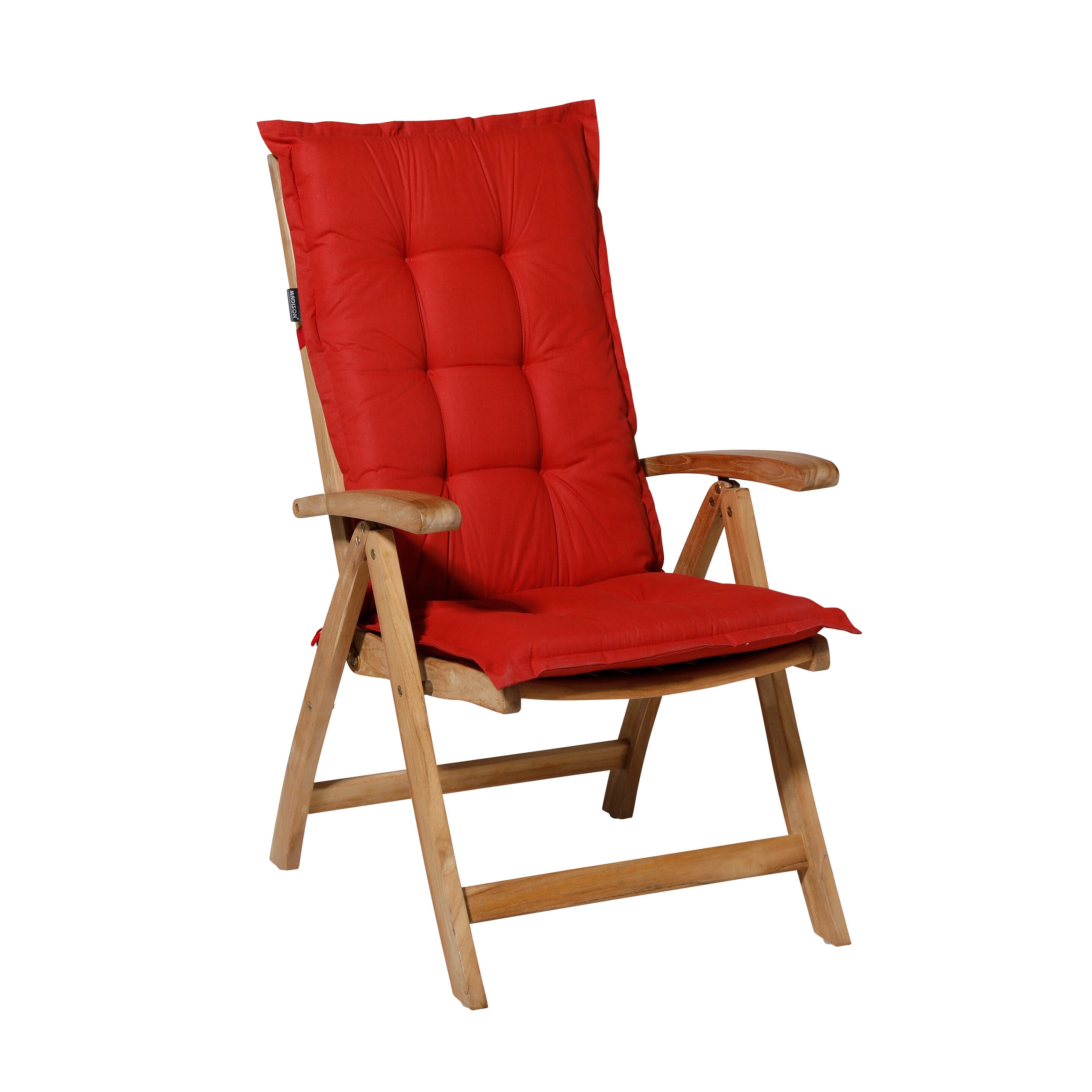 Madison Basic red Tuinstoelkussen - Set van 4
