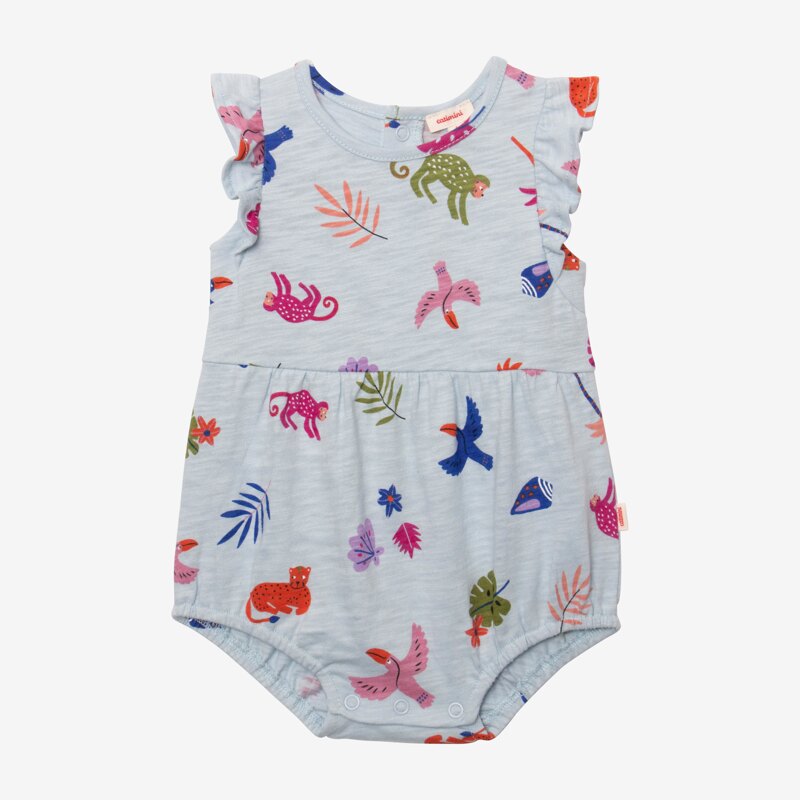 Combi courte bébé fille exotique bleu Catimini Bleu