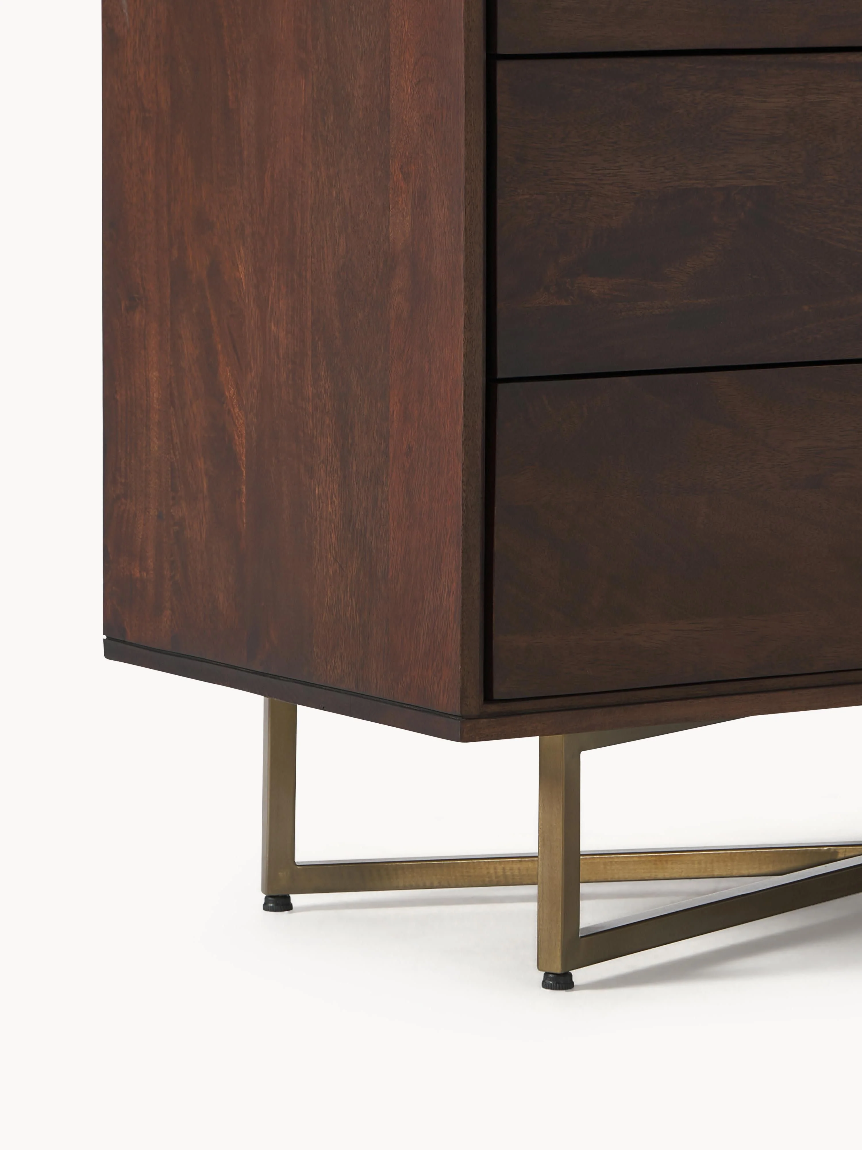 XL-dressoir Luca van mangohout met visgraat-patroon