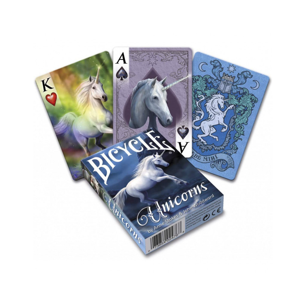 Cartes Bicycle Anne Stokes - Unicorns