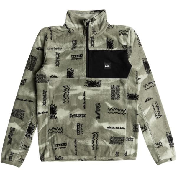 Sweat polaire QUIKSILVER AKER HZ YTH SHADOW CHECKS DESERT SAGE