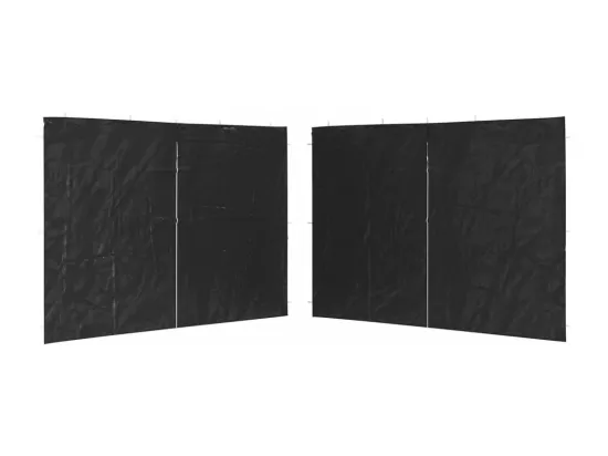 Paroi de tente de réception 2pcs fermeture éclair PE Anthracite
