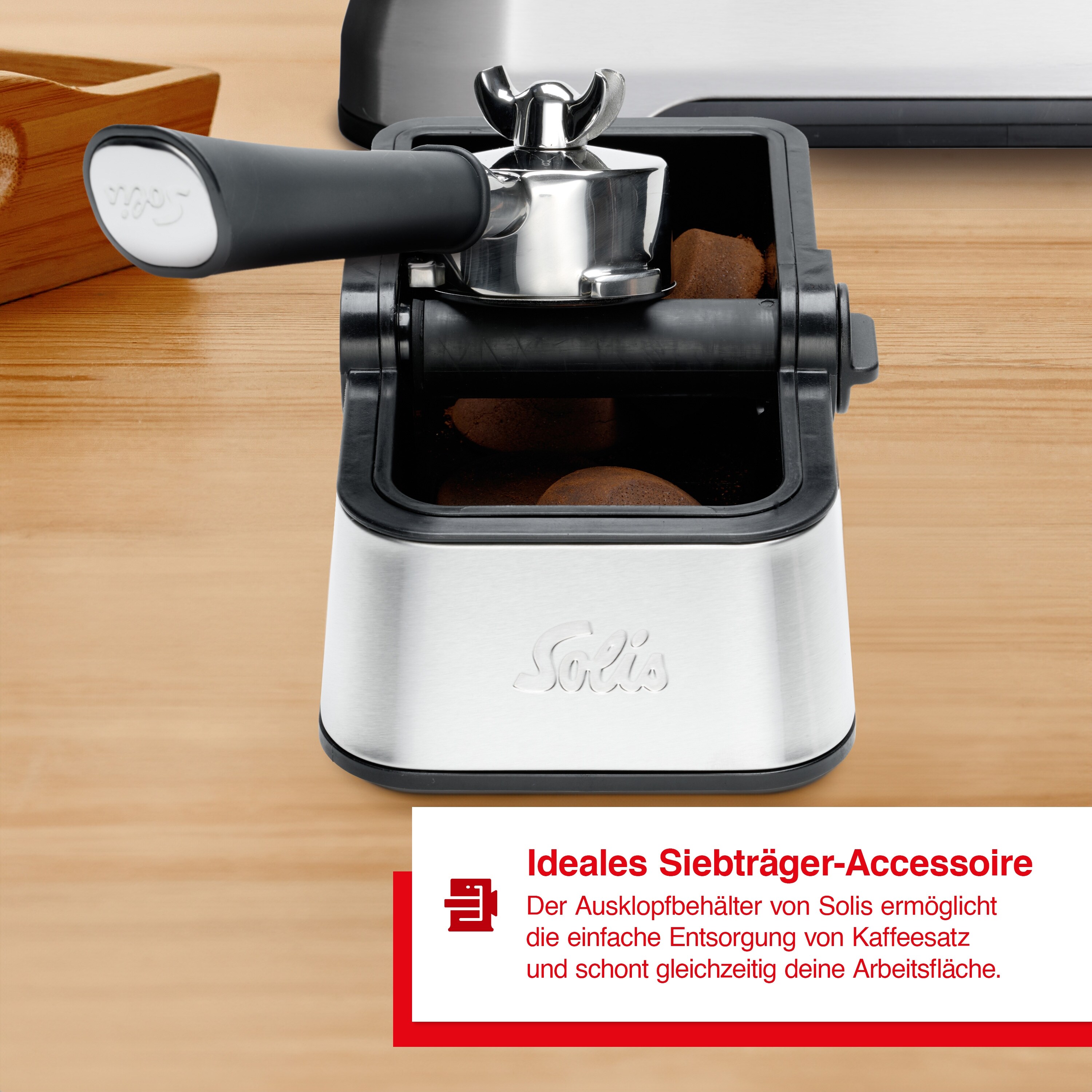 Solis Ausklopfschale für Kaffeesatz, Knock-Box