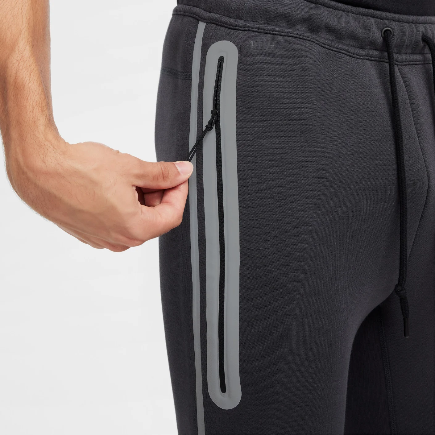 Nike Tech Fleece Sportswear Joggingbroek Donkergrijs Oranje Grijs
