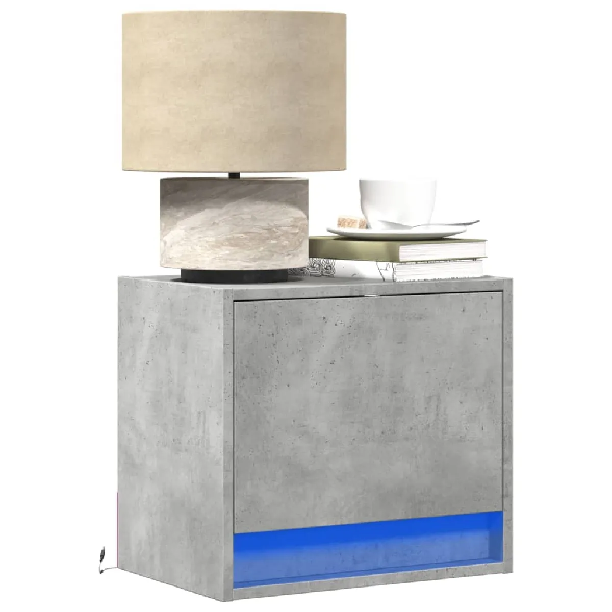 vidaXL Tables de chevet murales LED