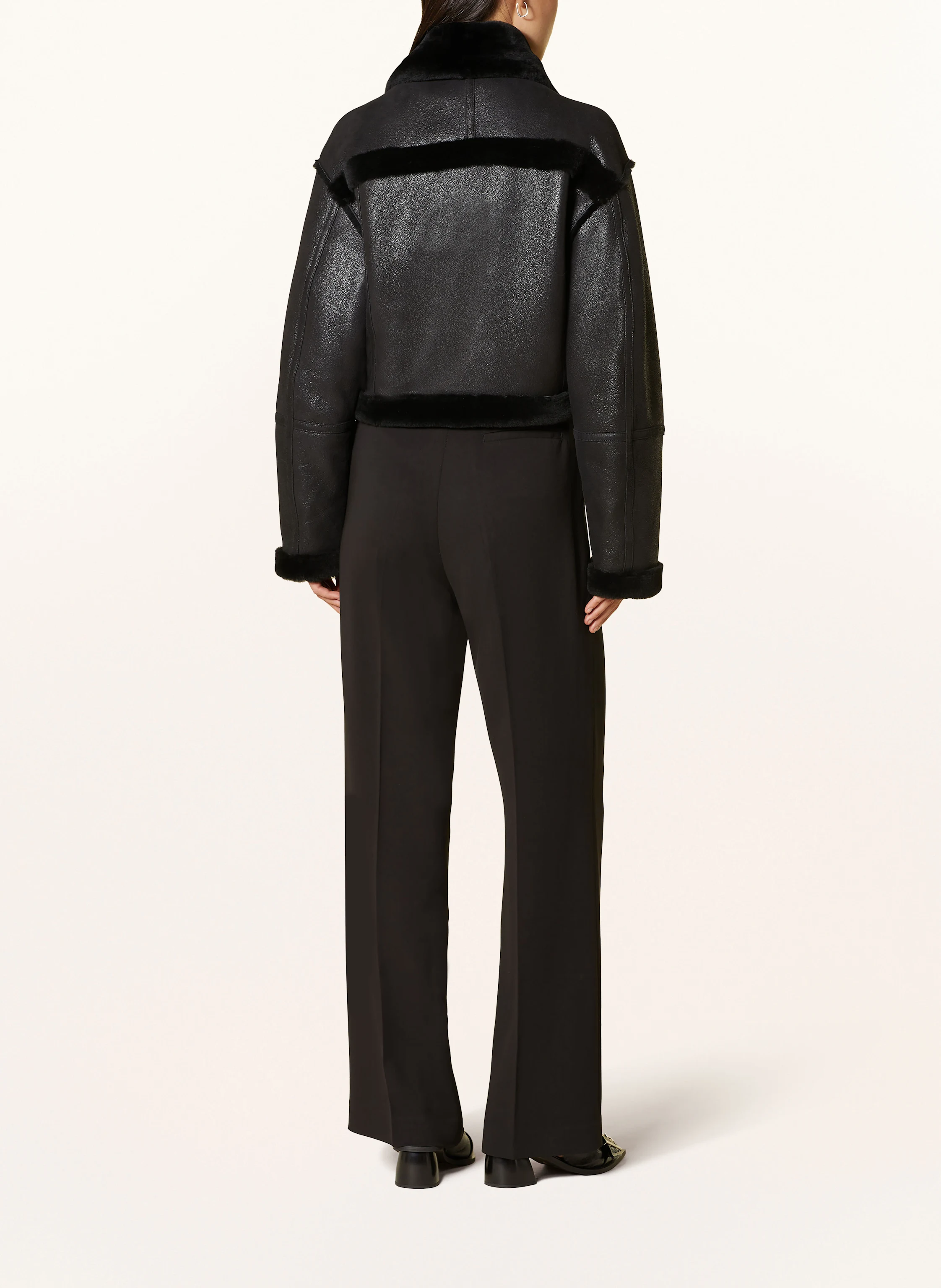 MRS & HUGS Cropped-Lederjacke