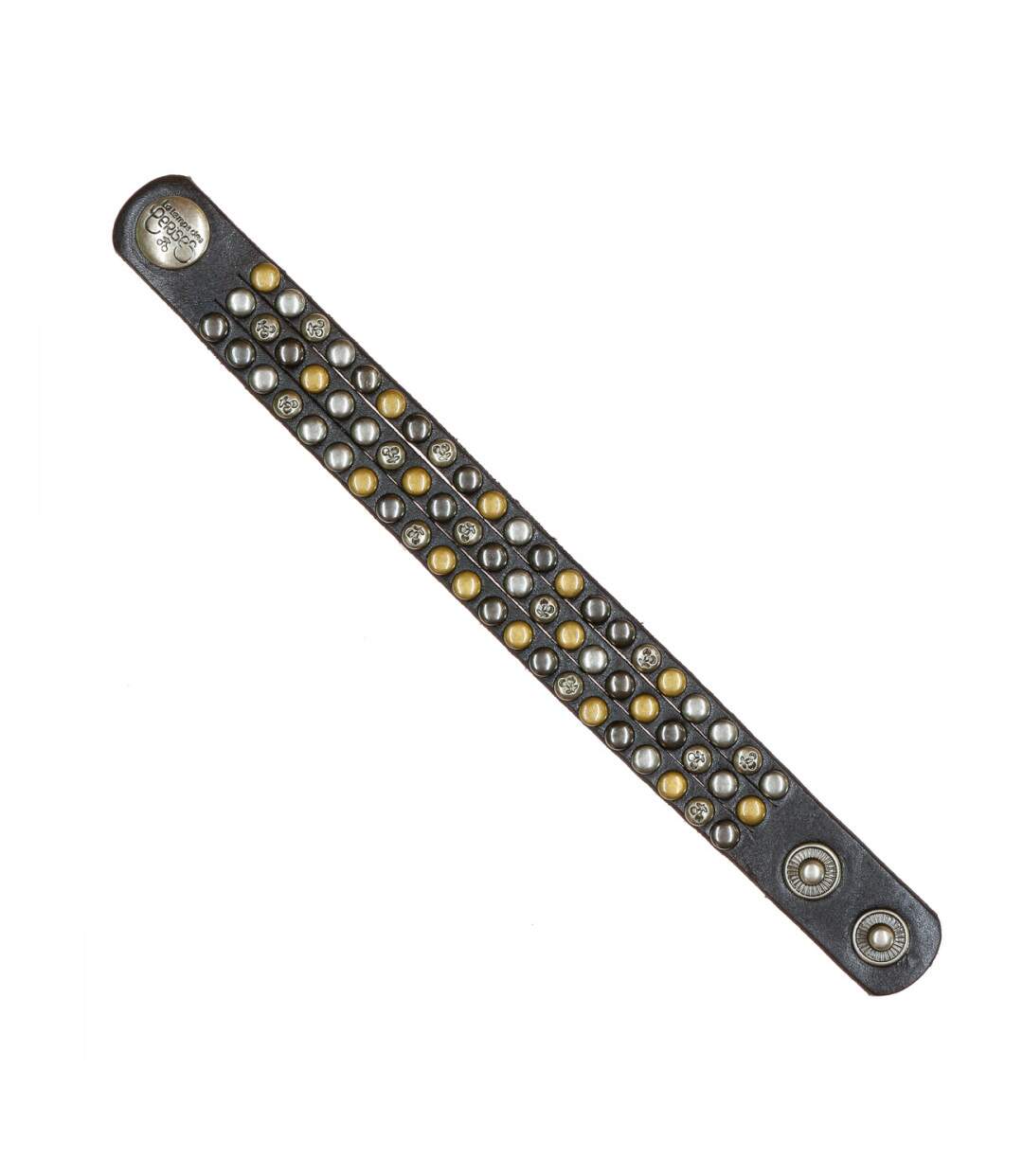 Bracelet en cuir Noir à clous Femme Le Temps des Cerises