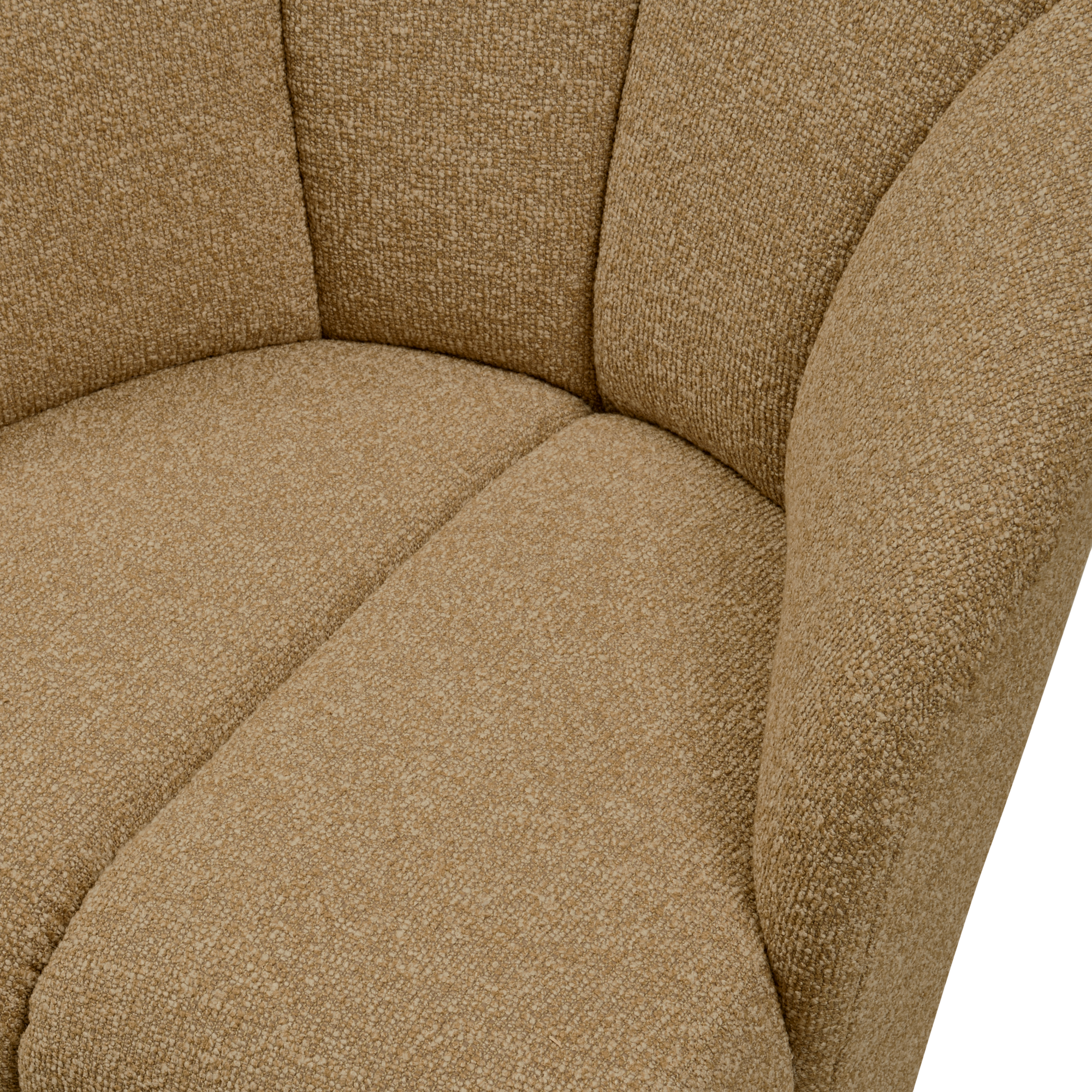 Draaifauteuil Mojo Mojo Draaifauteuil - Bouclé - Geel/Bruin Melange