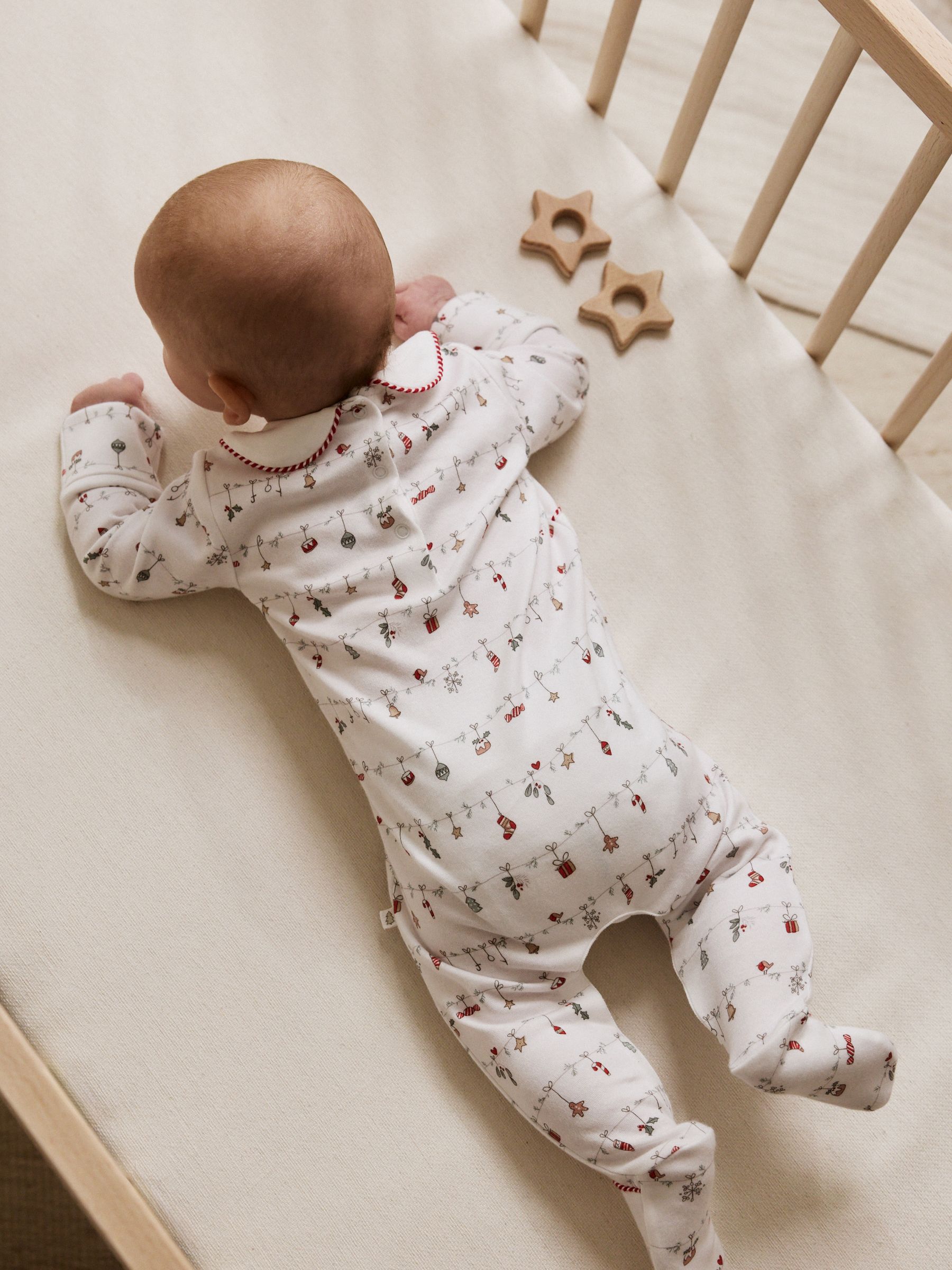 Wit - My First kerstbabypyjama (0-18mnd)