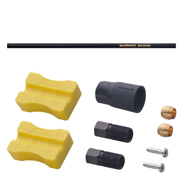Shimano sort slange med lige kobling i begge ender - For