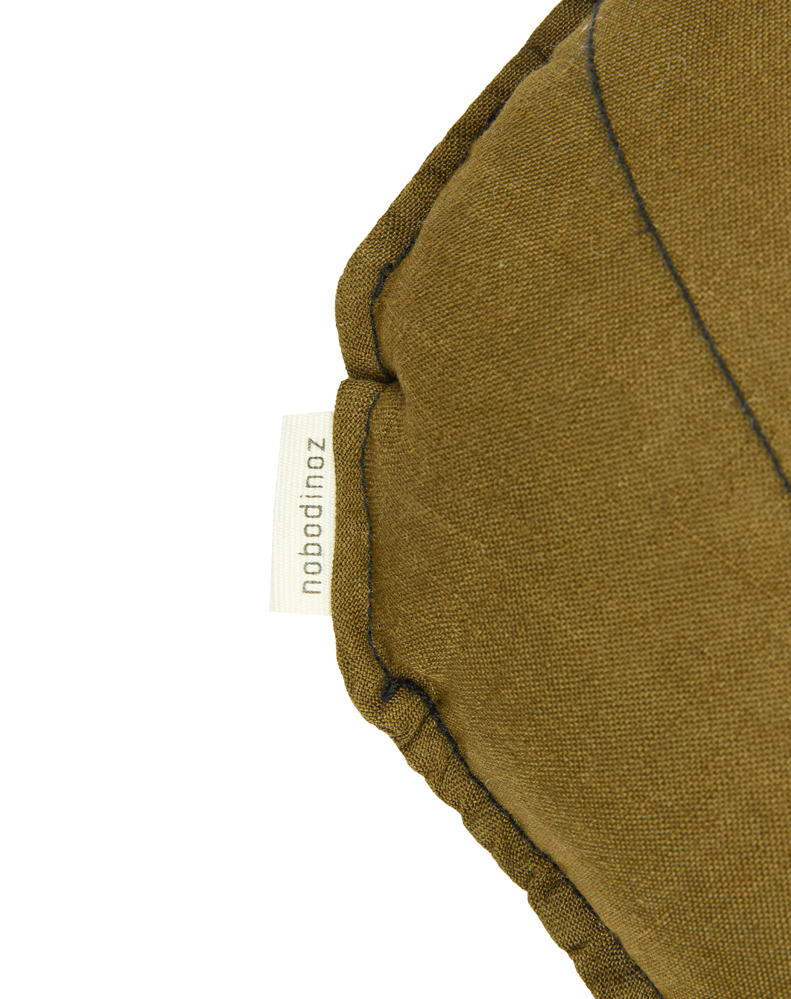 Coussin feuille l1n0 en lin français | Vert