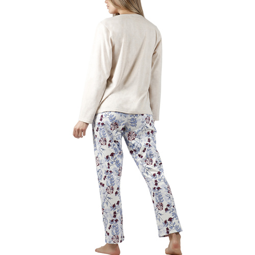 Admas - Pijama pantalón top mangas largas Es Like Magic Blanco