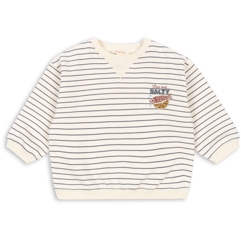 Køb Konges Sløjd Captains Blue/Antique White Amio Sweatshirt Ocs