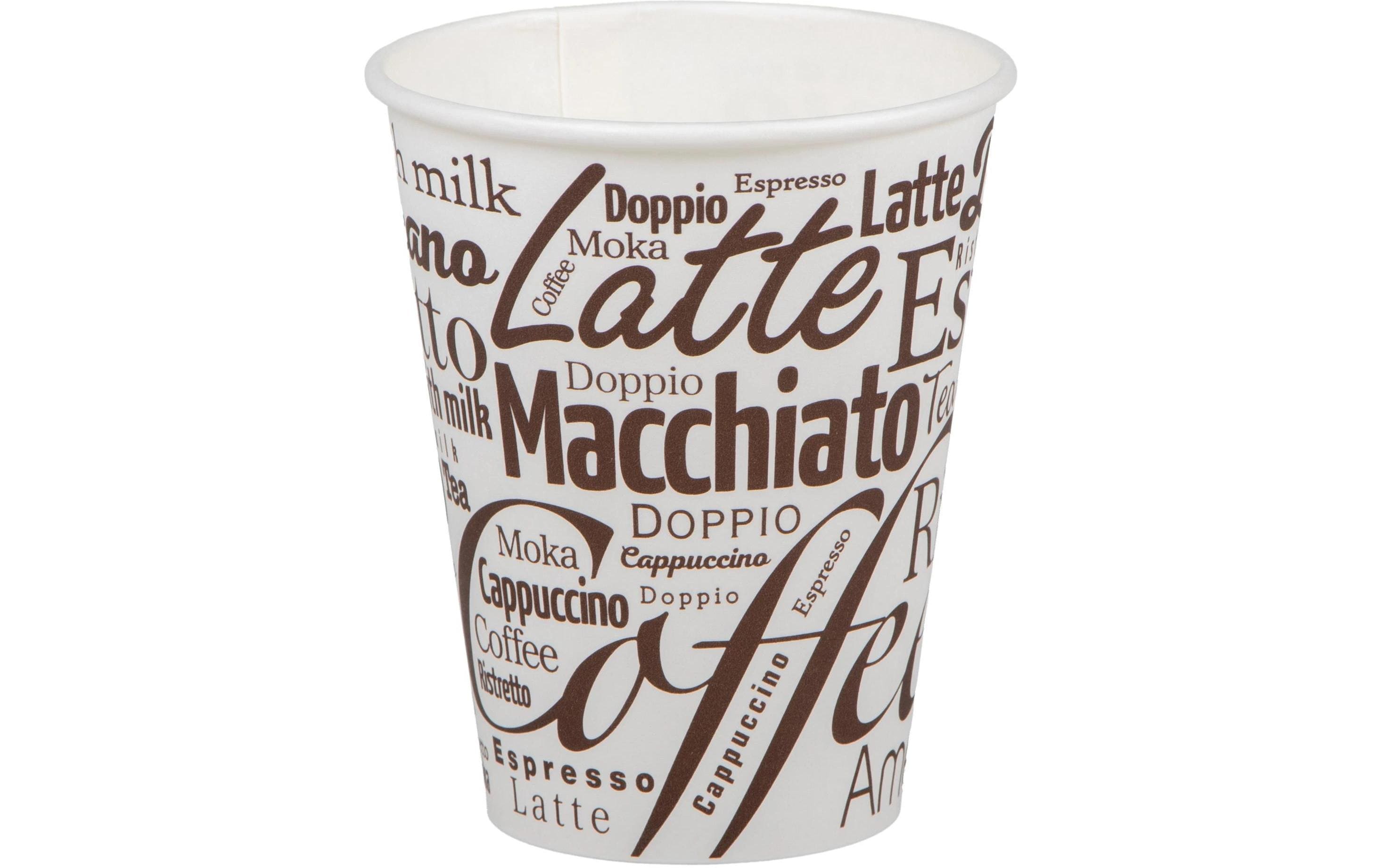Einweg-Kaffeebecher Bistro 2 dl 1000 Stück, Braun/Weiss<br>Becher für Heissgetränke