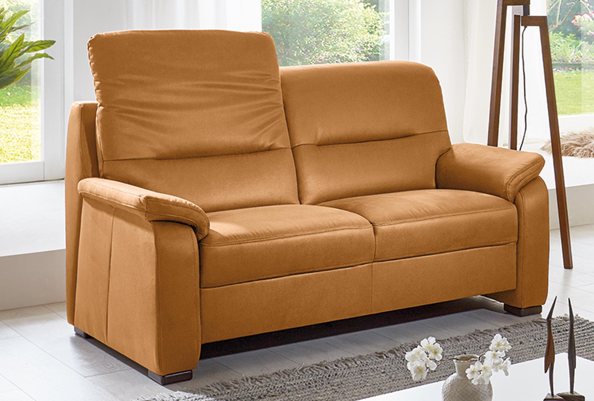 polsterpower 2-Sitzer-Sofa - braun - Microfaser