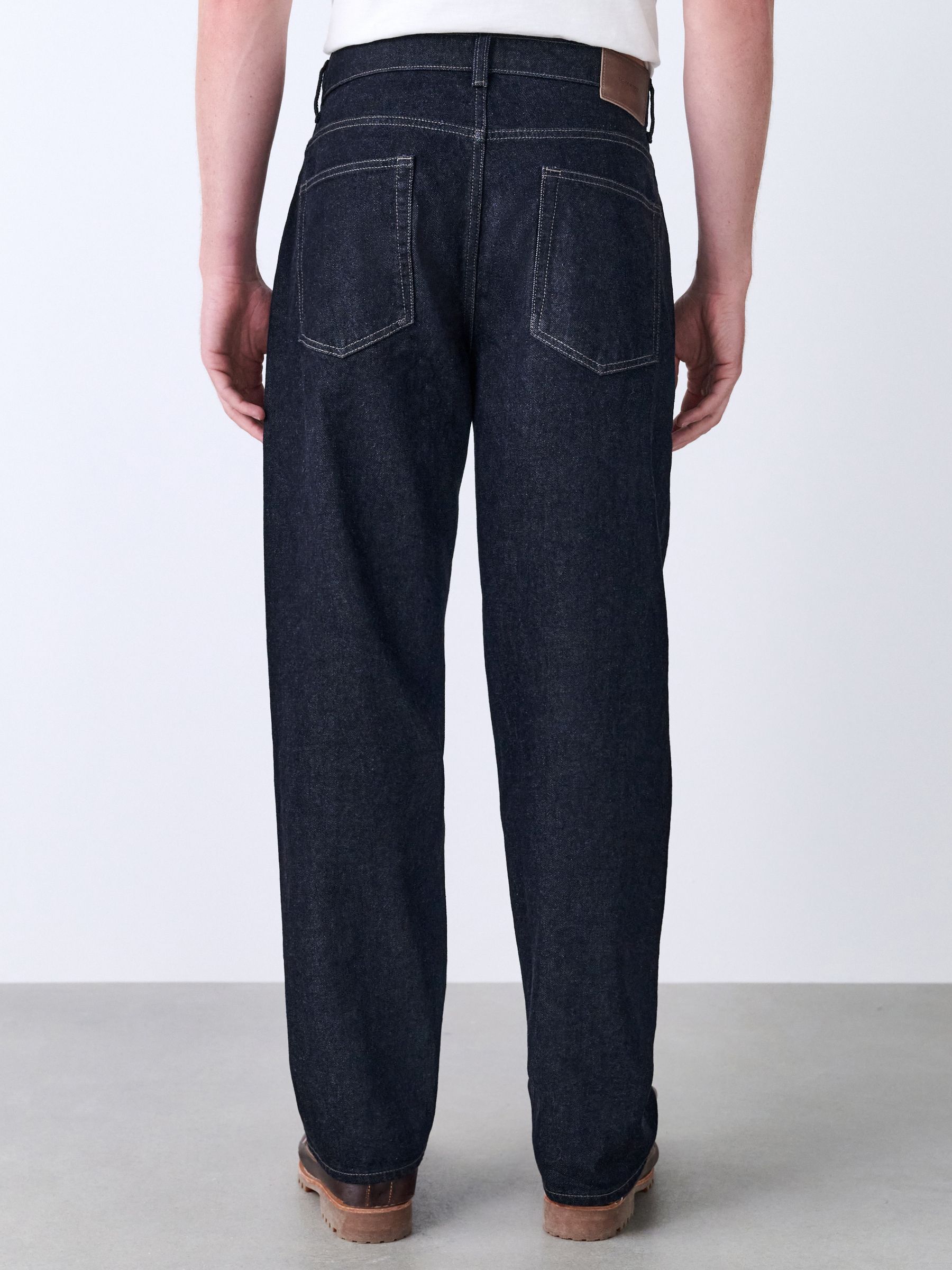 Donker indigo met wassing - Straight fit - Vintage wash denim jeans