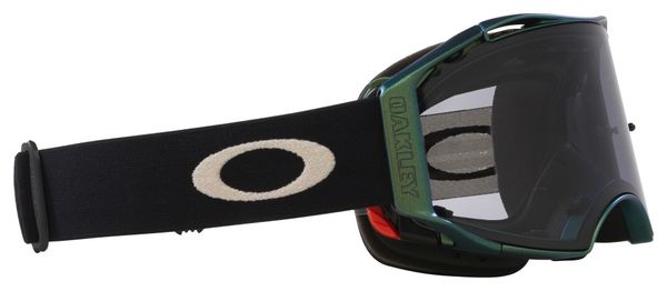 Masque Oakley Airbrake MTB Black Green / Light Grey / Ref : OO7107-27