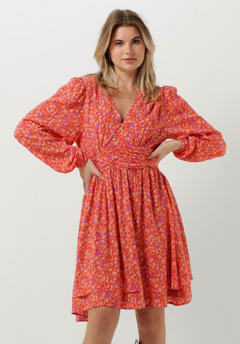 CIRCLE OF TRUST oranje circle of trust mini jurk elvy dress