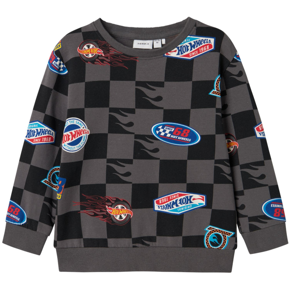 Køb Name It Lava Smoke Drewy Hot Wheels Regular Sweatshirt