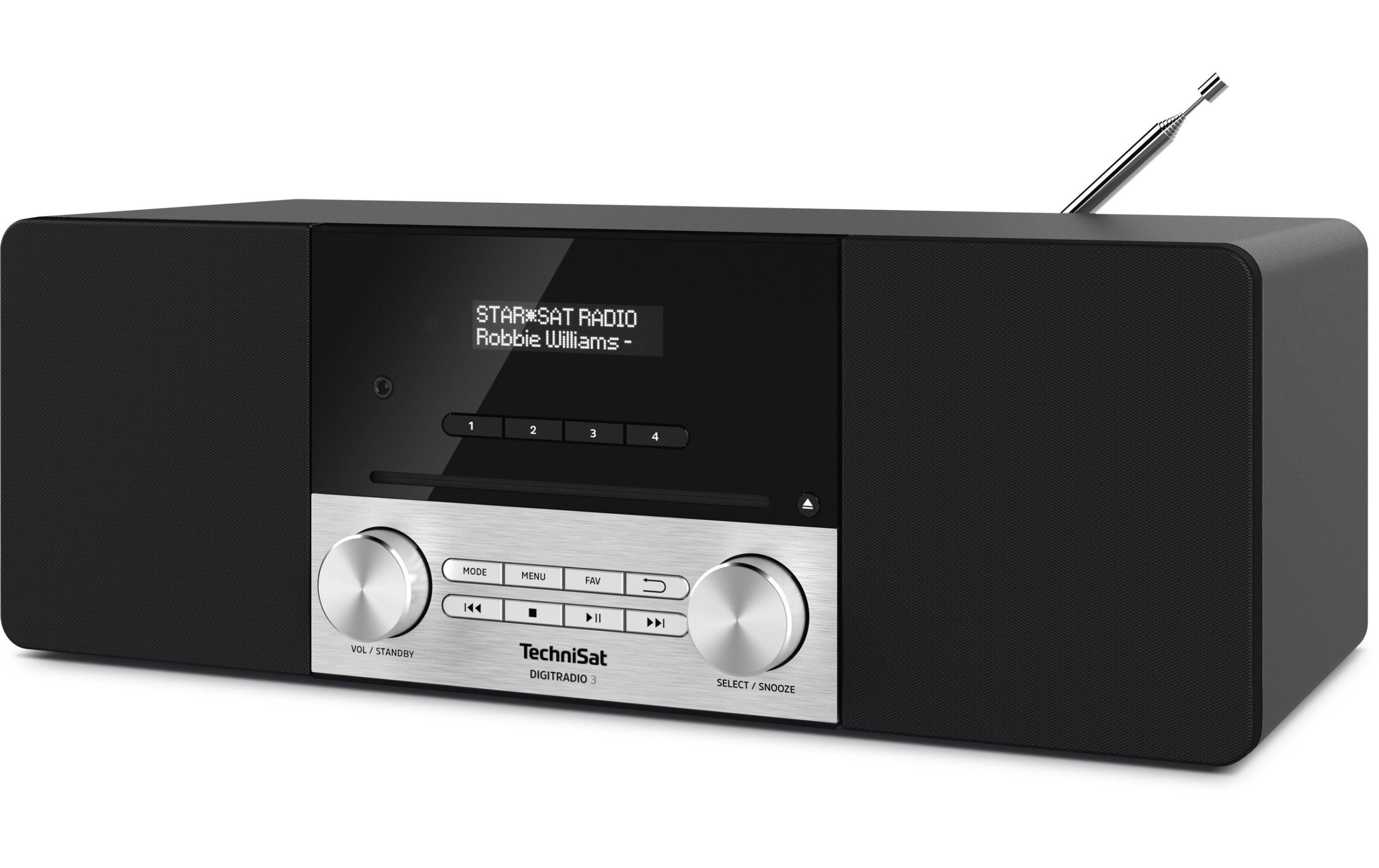 DigitRadio 3 Schwarz-Silber<br>DAB+/UKW/CD-Stereoradio mit Bluetooth-Audiostreaming