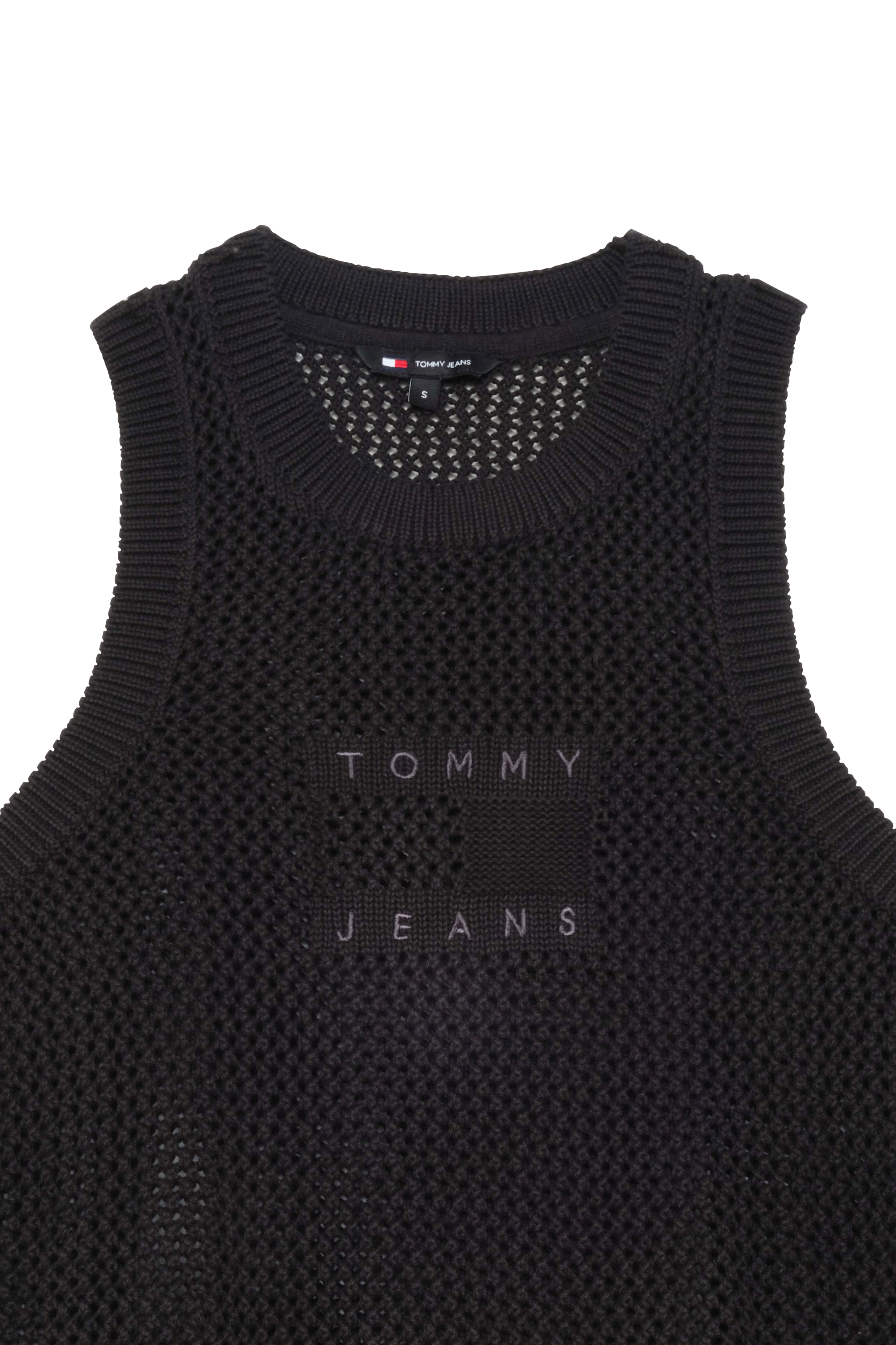 TOMMY JEANS Robe TJW OPEN STITCH FLAG Noir