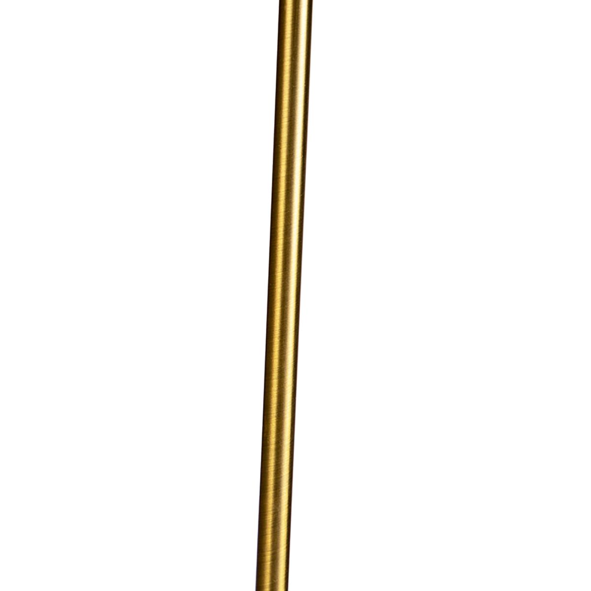 Vloerlamp verstelbaar brons met kap wit 50 cm - Parte