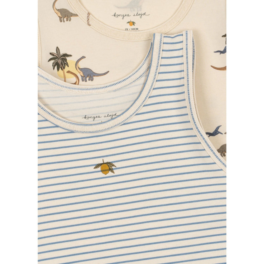 Køb Konges Sløjd Kubi/Stripe Bluie Basic 2 Pak Tanktop GOTS