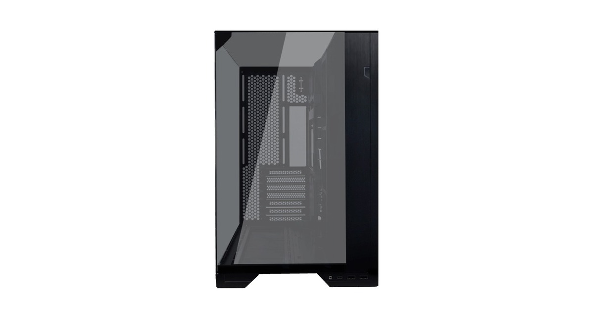 Lian LiO11 Vision Compact midi tower behuizing  (Zwart | 2x USB-A | 1x USB-C | Tempered Glass)