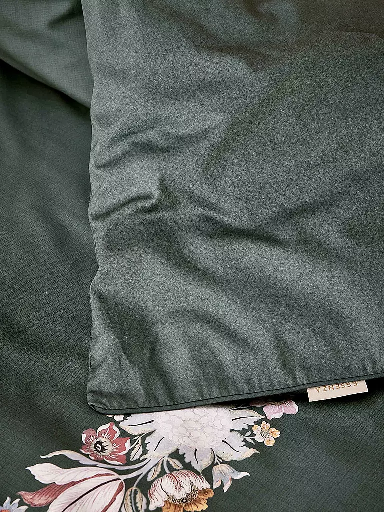 ESSENZA Satin-Bettwäsche VERONIQ 70x90cm/140x200cm Balsam Green  dunkelgrün