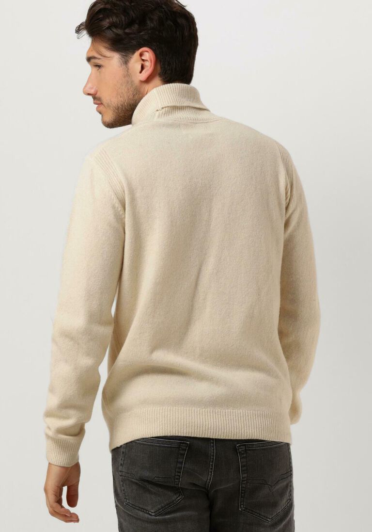 ANERKJENDT gebroken wit anerkjendt coltrui aknico solid roll neck lambswool
