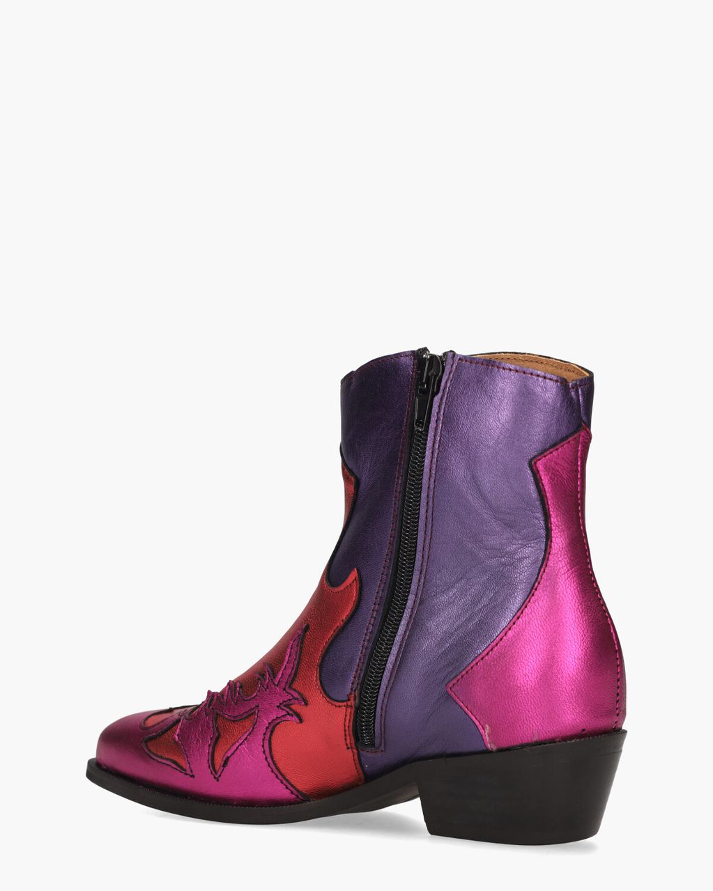 DWRS Label Monkey Paars/Oranje/Roze Dames Enkelboots