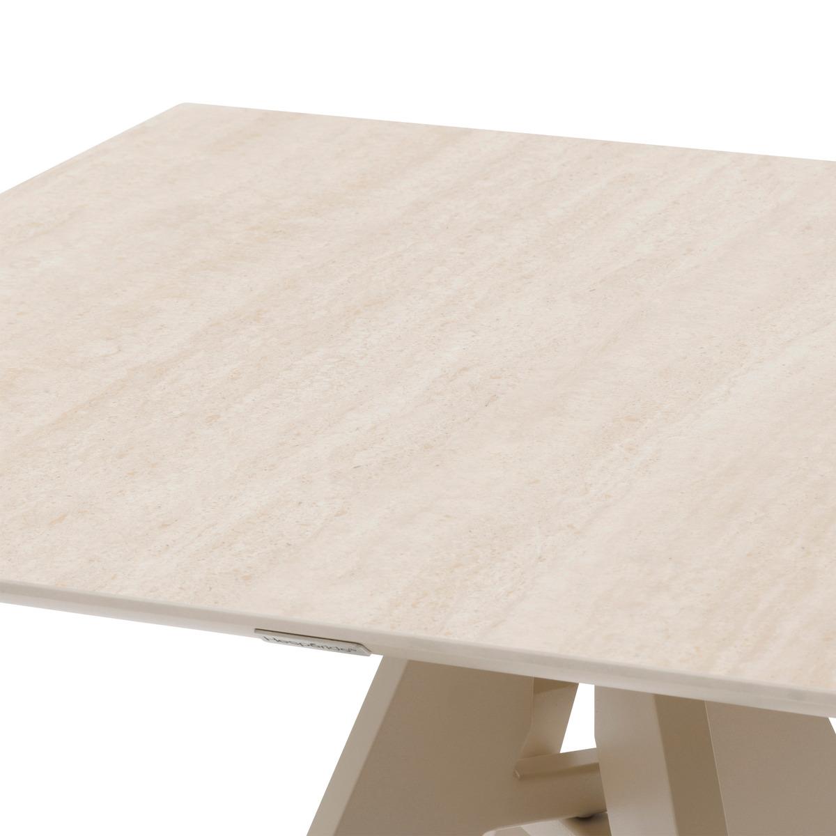 TABLE HAUTE TERZANO CARRE SEPIA ARGILE 2 PLACES