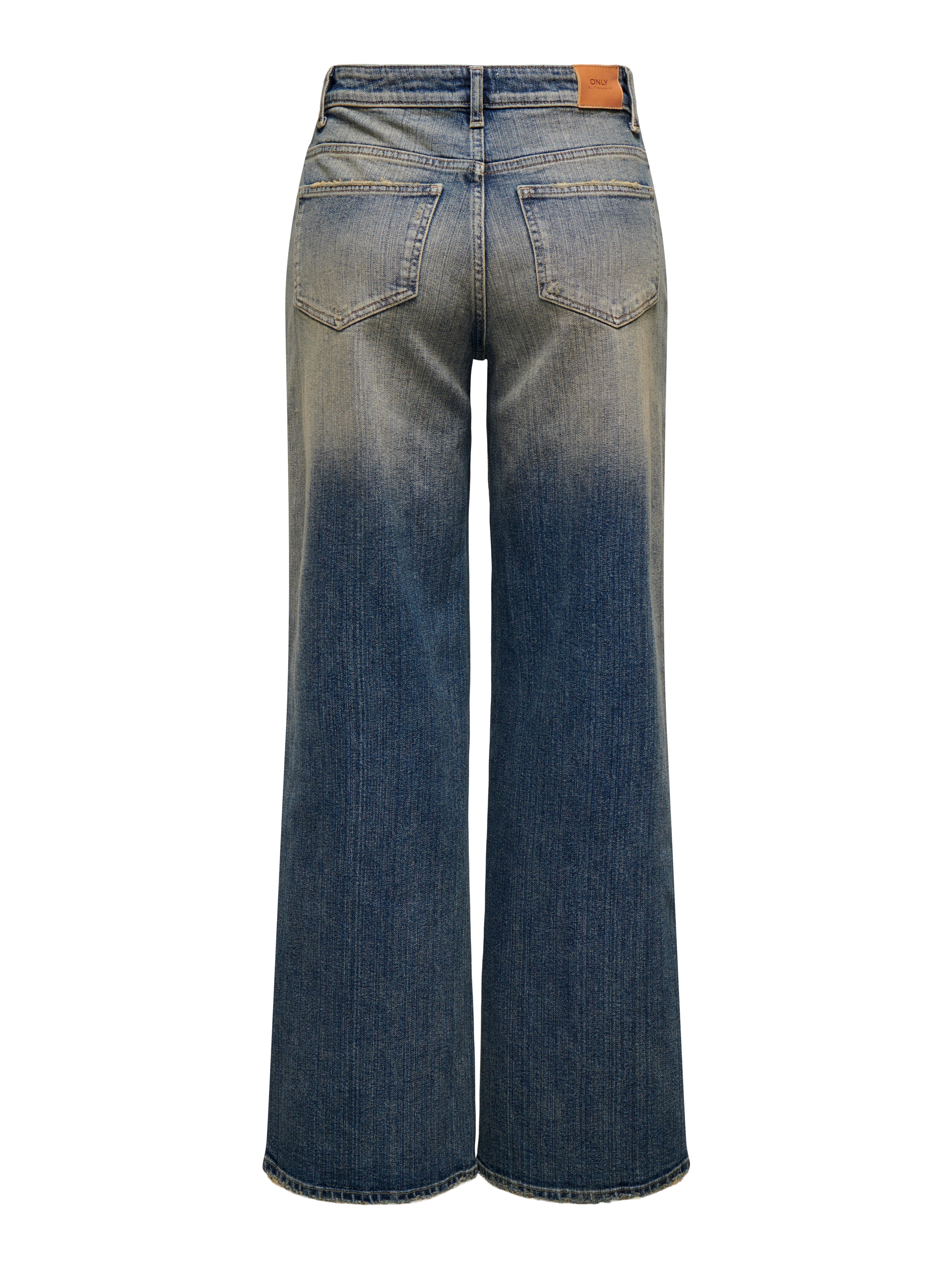 ONLMADISON Hohe Taille Weiter Beinschnitt Jeans Medium Blue Denim