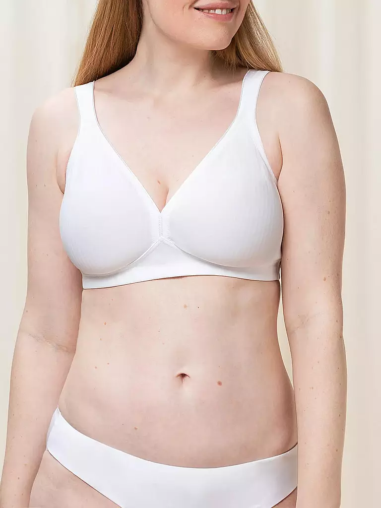 TRIUMPH BH ohne Bügel Soft & Cotton Weiss weiss