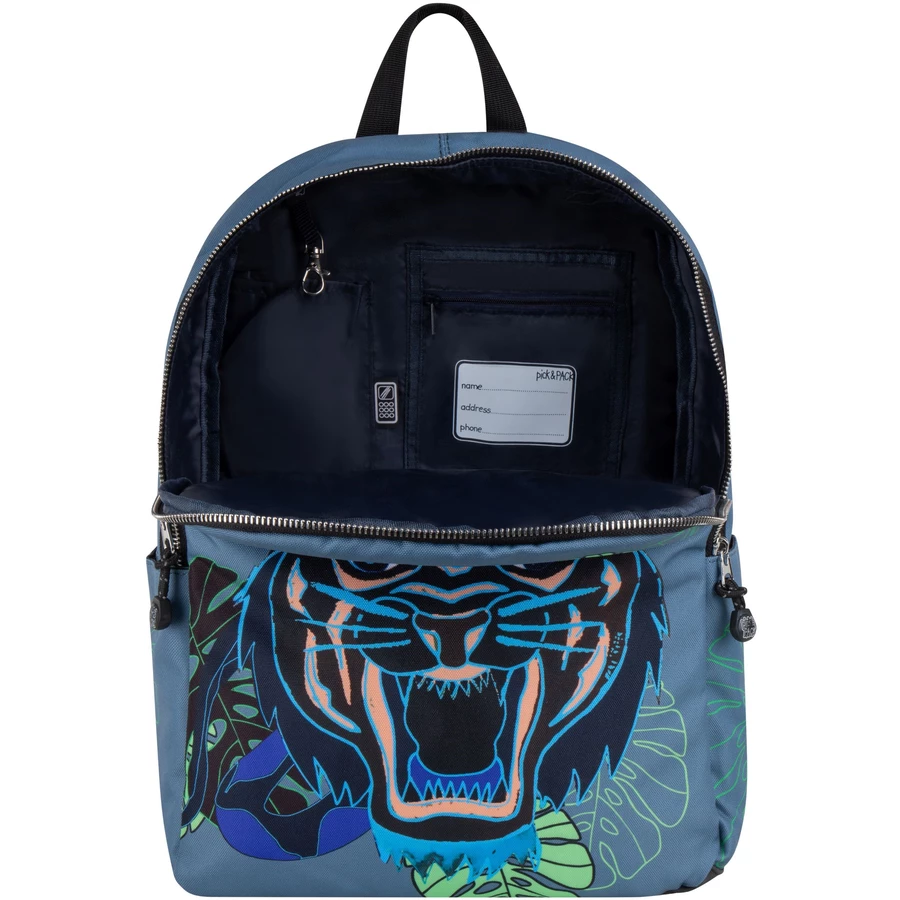 Pick & Pack Rucksack Dangerous Cat L Jeans Blue